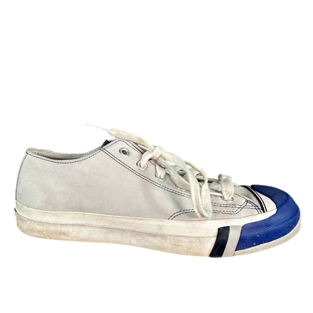 Pro-Keds Royal Lo Grey Blue Toe Cap Suede Low Top Sneakers Mens 8.5